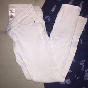 h&m white skinny jeans